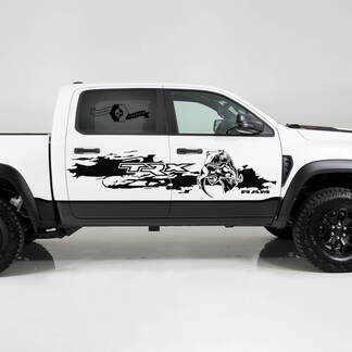 2x Dodge Ram TRX Rebel 2022 2023 1500 Side Destroyed TRX Raptor Truck Vinyl Decal Graphic eten
