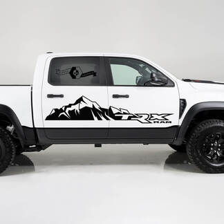 2x Dodge Ram TRX Rebel 2022 2023 1500 Side Splash TRX Raptor Mountains Truck Vinyl Decal Graphic eten
