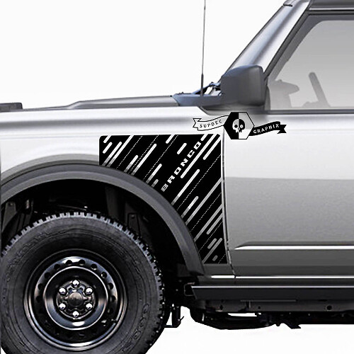 Everglades-stijl zijpaneel vinyl decal grafische sticker set voor Ford Bronco