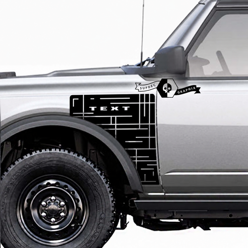 Lines Everglades Stijl Zijpaneel Vinyl Decal Grafische Sticker Set voor Musclecar horse