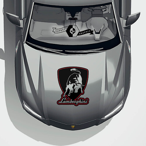 Lamborghini Urus 2021 2022 2023 Hood Logo Vinyl Sticker Sticker Graphics Trim 2 Kleuren
