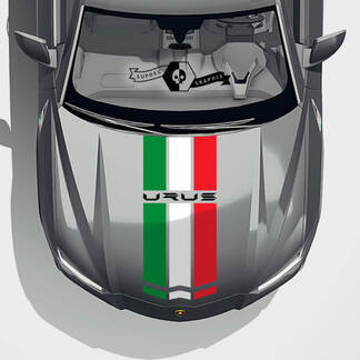 Lamborghini Urus 2021 2022 2023 Hood Italiaanse vlag Vinyl Decal Sticker Graphics
