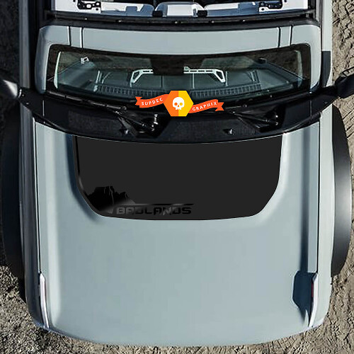 Badlands motorkap vinylsticker voor Musclecar horse