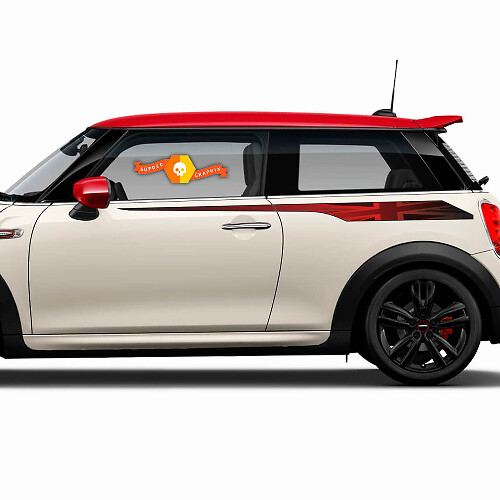 Paar Union Jack Side Stripes Door Up voor F56 Mini Cooper S Flag Decal Sticker Graphics
