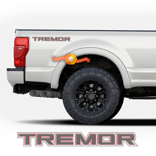 Paar Truck Bed Decal Tremor Set Ford Super Duty F250 F150 Vinyl Stickers zoals op de foto
