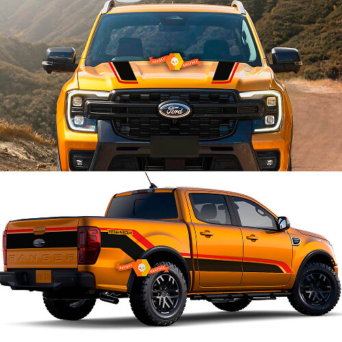 Truck Bed Side Decal Tremor Set Ford Super Duty F250 F150 Vinyl Stripe full Kit Stickers 2 Colors
