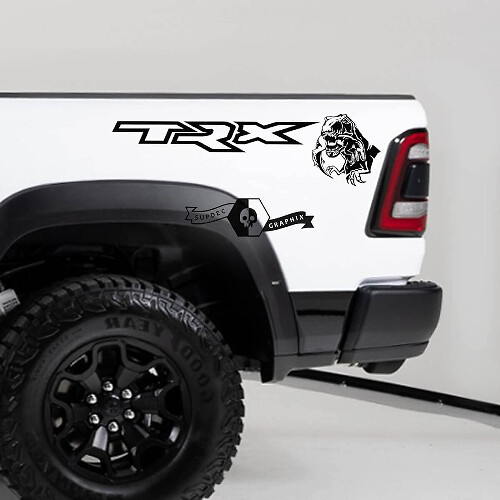 T-Rex Eet Achterzij Vinyl Stickers voor Dodge Ram TRX 2020-2023