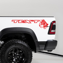 T-Rex Eet Raptor Achterzij Vinyl Stickerset voor Dodge Ram TRX 2020-23_3