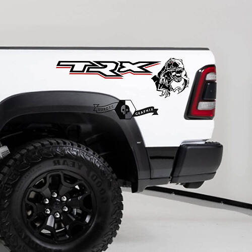T-Rex Eetende Raptor Bedzijde Vinyl Stickerset voor Dodge Ram TRX 2020-23