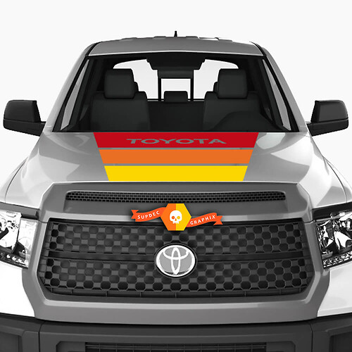 Vintage Strepen Motorkap Vinyl Decal Sticker voor Toyota Tundra 2014-2018