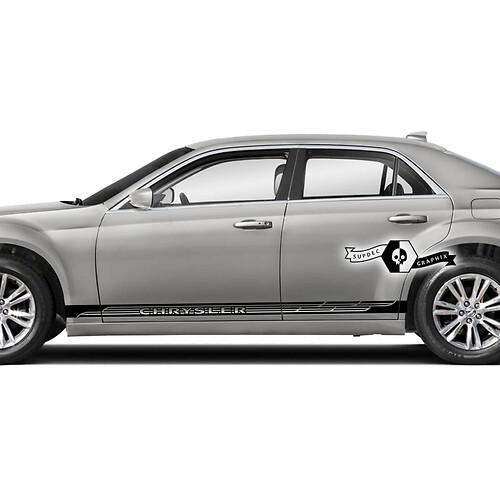 2X Chrysler 300 zijpaneel grafische auto vinyl sticker
