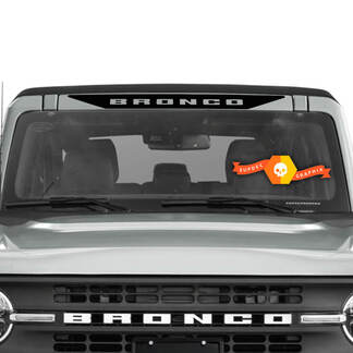 Bronco-logovinylsticker boven voorruitbanner
