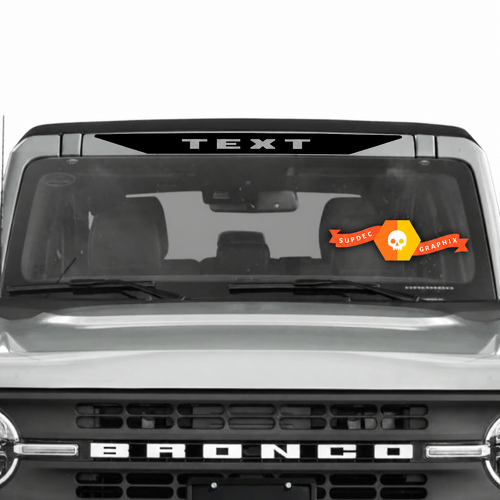 Aangepaste tekst voorruitbanner vinylsticker decal voor musclecar paardenkracht vrachtwagen 12982