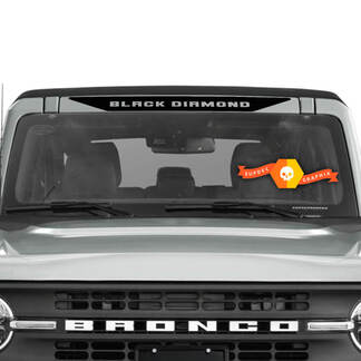 Bronco Black Diamond-logovinylsticker boven voorruitbanner 1
