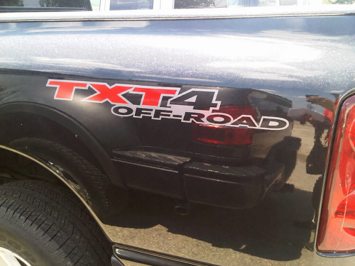 TXT4 Off Road Contourletters Set Zijkant Vinyl Decal Sticker voor Dodge Dakota TRX4