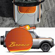 Retro stijl motorkap- en zijstrepen vinyl decalset voor Musclecar horse_2
