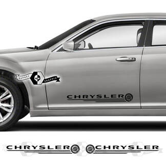 Paar Chrysler 300 2021 2022 2023 Logo Touring Rocker Panel Graphics Car Vinyl Decals Stickers
