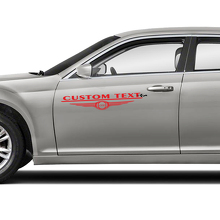 Uw logo met aangepaste tekst Deurgraphics Autostickers Vinylstickers voor Chrysler 300 3