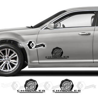 Paar Chrysler 300 2021 2022 2023 Moderne Logo Deuren Grafische Auto Vinyl Decals Stickers
