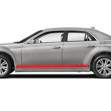 Aangepaste tekst Rocker Panel zijgraphics vinyl decals stickers voor Chrysler 300 3