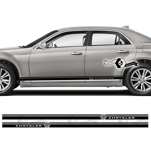 Paar Chrysler 300 Rocker Panel Graphics Auto Lines Trim Vinyl Decals Stickers
