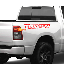 Aangepaste tekstomtrek bedzijde vinyl decal sticker voor Dodge Ram 1500_3
