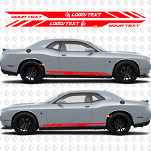 Aangepaste Wildcat-stijl strepen dorpel vinyl decal sticker voor Dodge Challenger_2