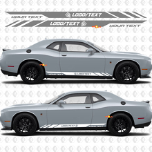 Aangepaste Wildcat-stijl strepen dorpel vinyl decal sticker voor Dodge Challenger_3