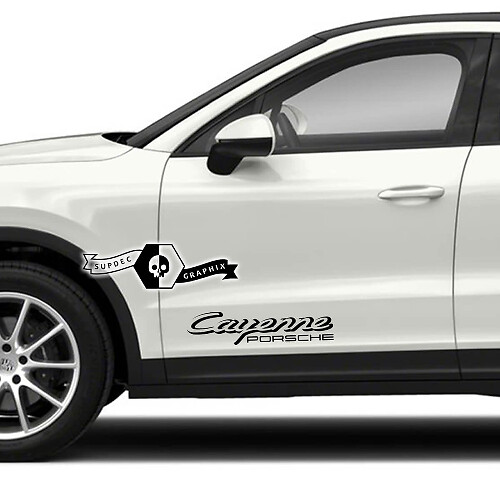 2x Porsche 2023 Porsche Cayenne Doors-stickerstickers

