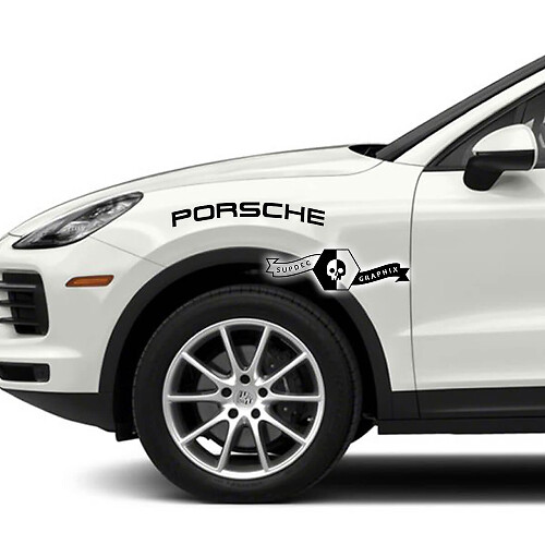 2x Porsche 2023 Porsche Cayenne Doors-stickerstickers
