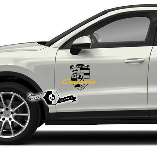 2x Porsche 2023 Porsche logo deursticker stickers
