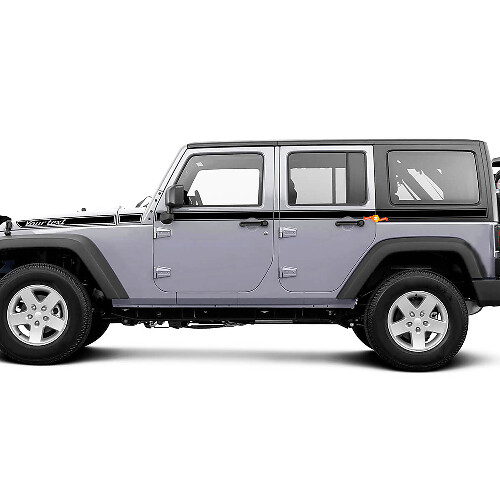 Paar Jeep Wrangler Retro All Over The Car Length Decal Sticker Side Door Graphics Wrangler JK 2 of 4 Door
 1