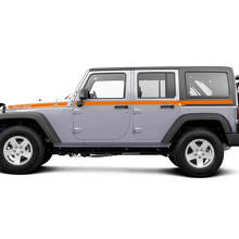 Paar Jeep Wrangler Retro All Over The Car Length Decal Sticker Side Door Graphics Wrangler JK 2 of 4 Door
 2