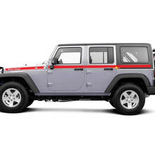 Paar Jeep Wrangler Retro All Over The Car Length Decal Sticker Side Door Graphics Wrangler JK 2 of 4 Door
 3