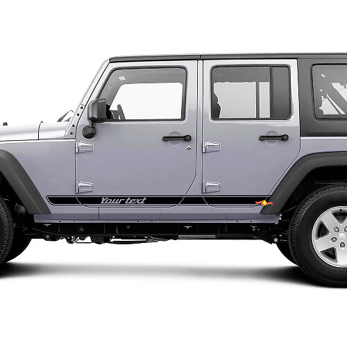 Paar Jeep Wrangler Retro All Over The Car Length Decal Sticker Side Doors down Graphics Wrangler JK 2 of 4 Door
