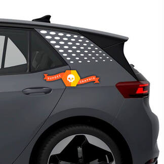 Paar Volkswagen VW ID3 grafische gestippelde achterspatbord vinyl stickers stickers
