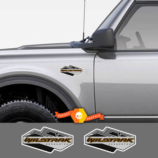 2 Nieuwe Ford Bronco Wildtrak Mountains Decal Vinyl Embleem Sticker Streep voor Ford Bronco

