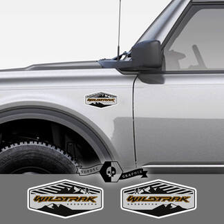 2 nieuwe Ford Bronco Wildtrak Mountains Decal Vinyl Embleem Sasquatch Sticker Stripe voor Ford Bronco
