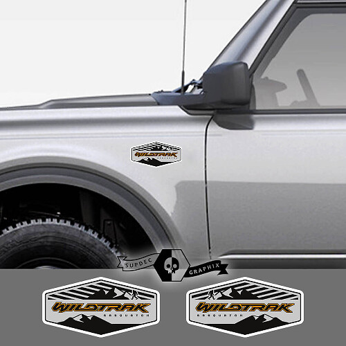Sasquatch Mountain Embleem Strepen Vinyl Sticker voor Musclecar Bronco Wildtrak