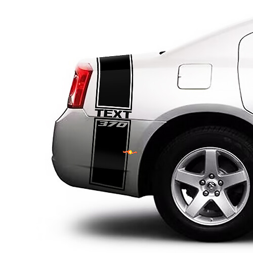 Custom Text 370 Strepen Zijpaneel Kofferbak Vinyl Decal Sticker voor Dodge Charger 2009-2015
