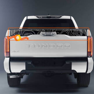 Achterklep Toyota Tundra 2023 TRD Off Road Topografische Kaart Vinyl Stickers Sticker
