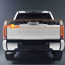 Kap Nachtkastje Achterklep Topografische Kaart TRD 4X4 Off Road Decals voor Toyota Tundra XK70 2021 - up Sticker Graphics
 2