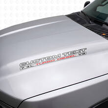 7.3L Turbo Diesel V8 Omtrekletters Motorkap Vinylsticker voor Musclecar truck_4