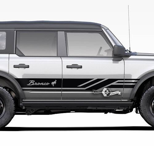 Paar deuren Side Stripes Decals Lines Stickers voor Ford Bronco 2021 2022 2023
