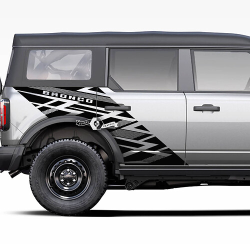 Zijbed Ford Bronco Achter Fender Graphics Splash -stickers Stickers
