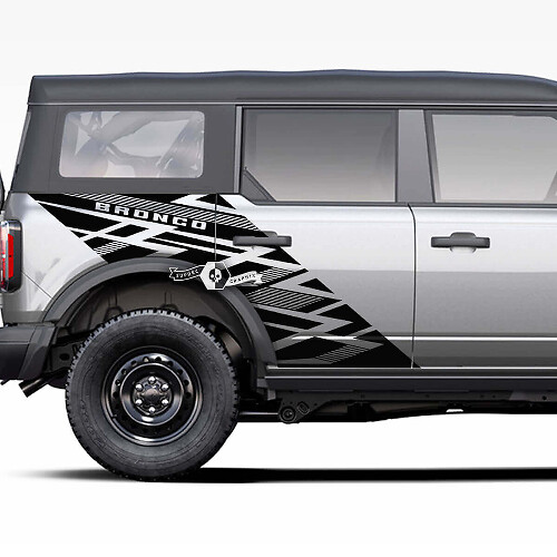 Zijbed Ford Bronco Achter Fender Graphics Splash -stickers Stickers
