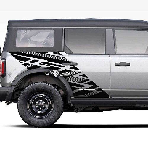 Zijbed Musclecar horse Achter Fender Graphics Splash -stickers Stickers
