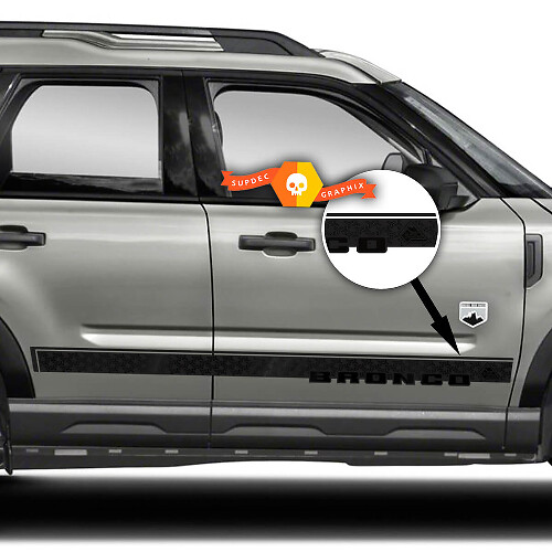 Geëmbleemde Deurstrepen Vinyl Decal Kit voor Musclecar Horse Sport