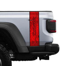 Aangepaste tekst topografische kaart achterzijde streep vinyl graphics voor Jeep Gladiator JT Rubicon Mojave 3