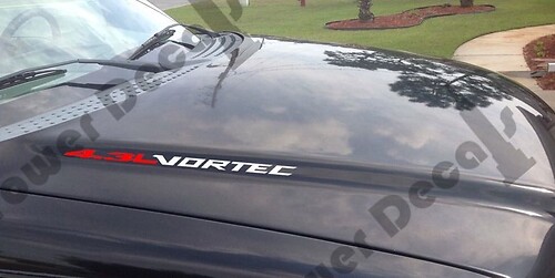 4.3L Vortec Motorkap Vinyl Decal Sticker voor Chevrolet Silverado